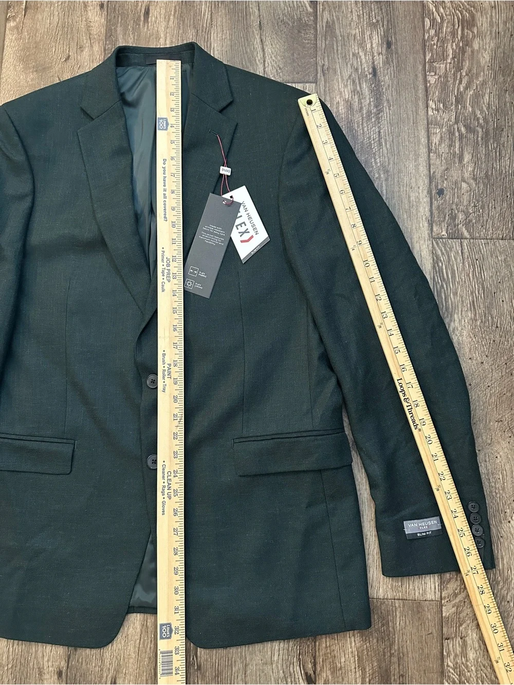 Flex Van Heusen Slim Fit Classic Blazer Men’s Size 44 Long Green
